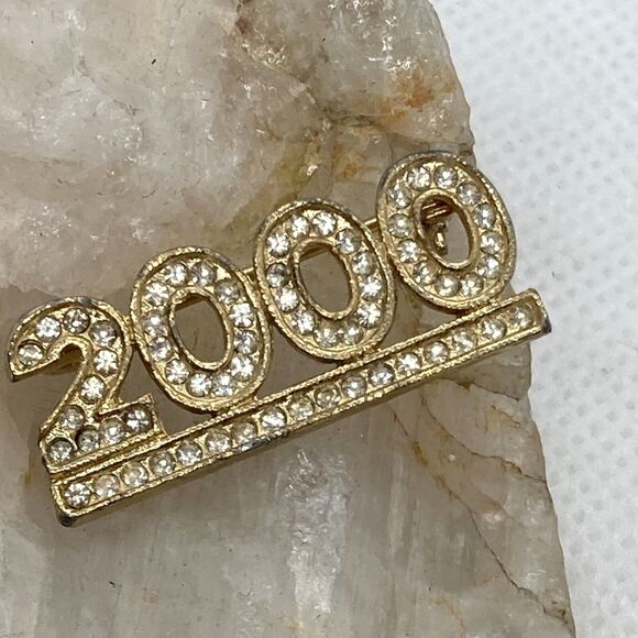 Vintage Lot of 5 Gold Tone Brooch Pin LC Golf Clubs JJ Face Rhinestone 2000 Y - Picture 10 of 16